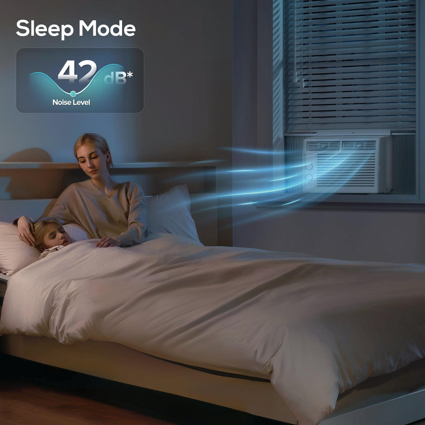 Auseo Window Air Conditioners 5000BTU, 150 Sq. Ft, 2 in 1, White