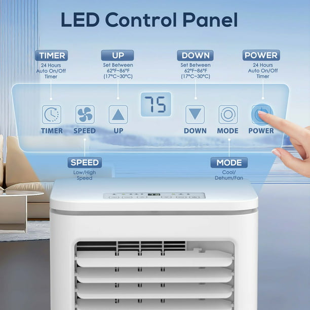 Auseo Portable Air Conditioners Fan with Remote Control,12,000 BTU Air Conditioner Portable up to 300 Sq. Ft