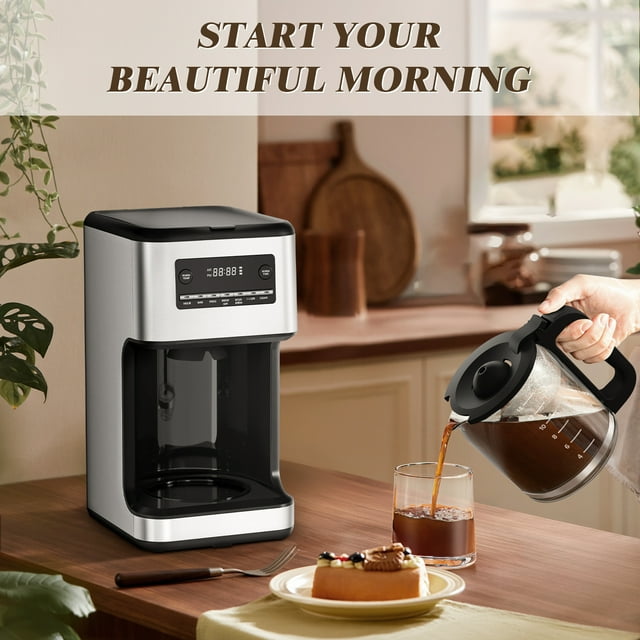 Auseo 14-Cup Drip Coffee Maker,suitable for home kitchen, coffee shop
