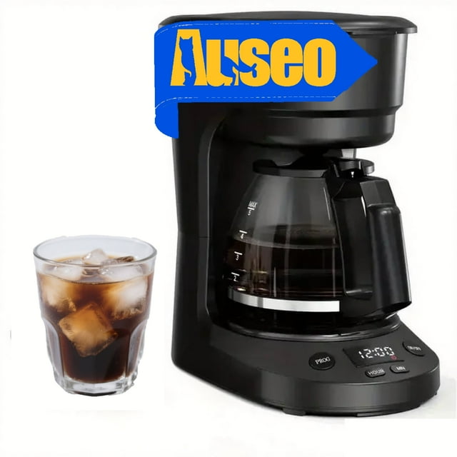Auseo 5 Cup Coffee Maker, Coffee Machine with Programmable, 2-Hour Auto Shut-Off, Keep Warm Function for Home/Office/Coffee, Black