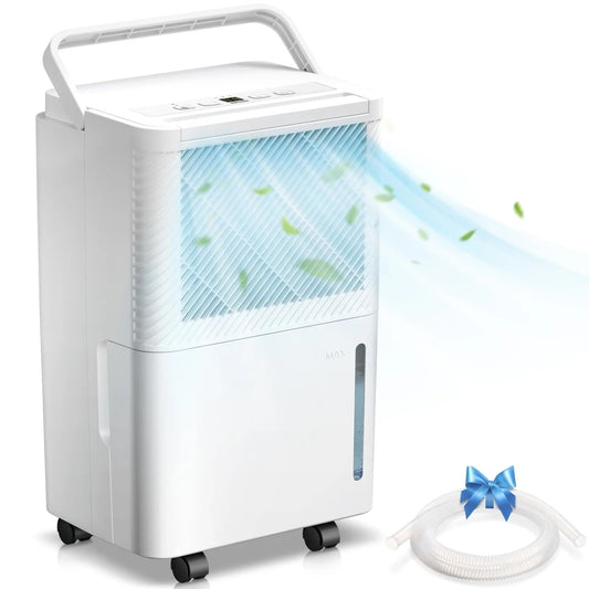 Auseo 22 Pint Dehumidifier for Home Basement with 24H Timer, 2 Drainage Options, Auto Shut Off up to 1500 sq. ft.