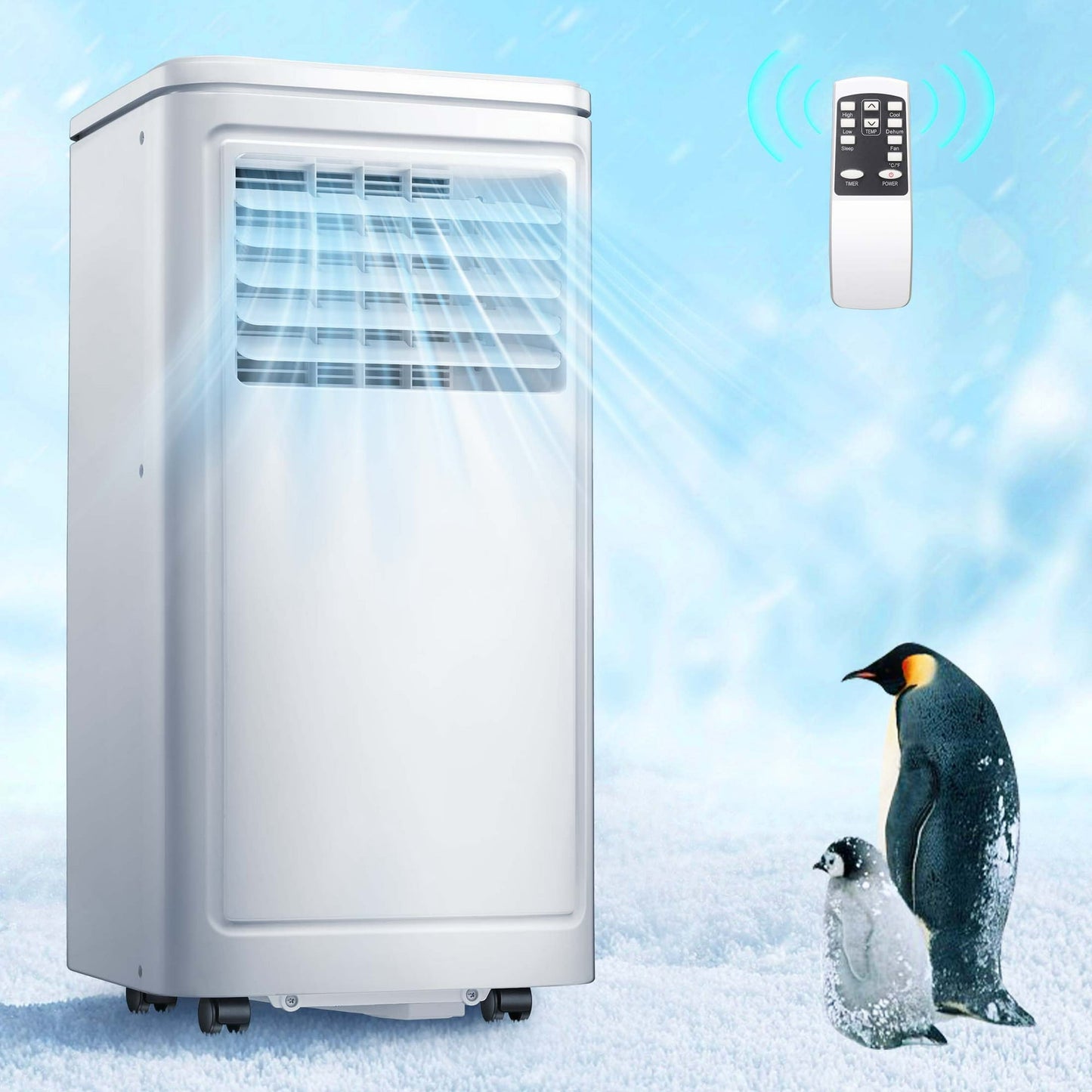 Auseo Portable Air Conditioners Fan with Remote Control,12,000 BTU Air Conditioner Portable up to 300 Sq. Ft