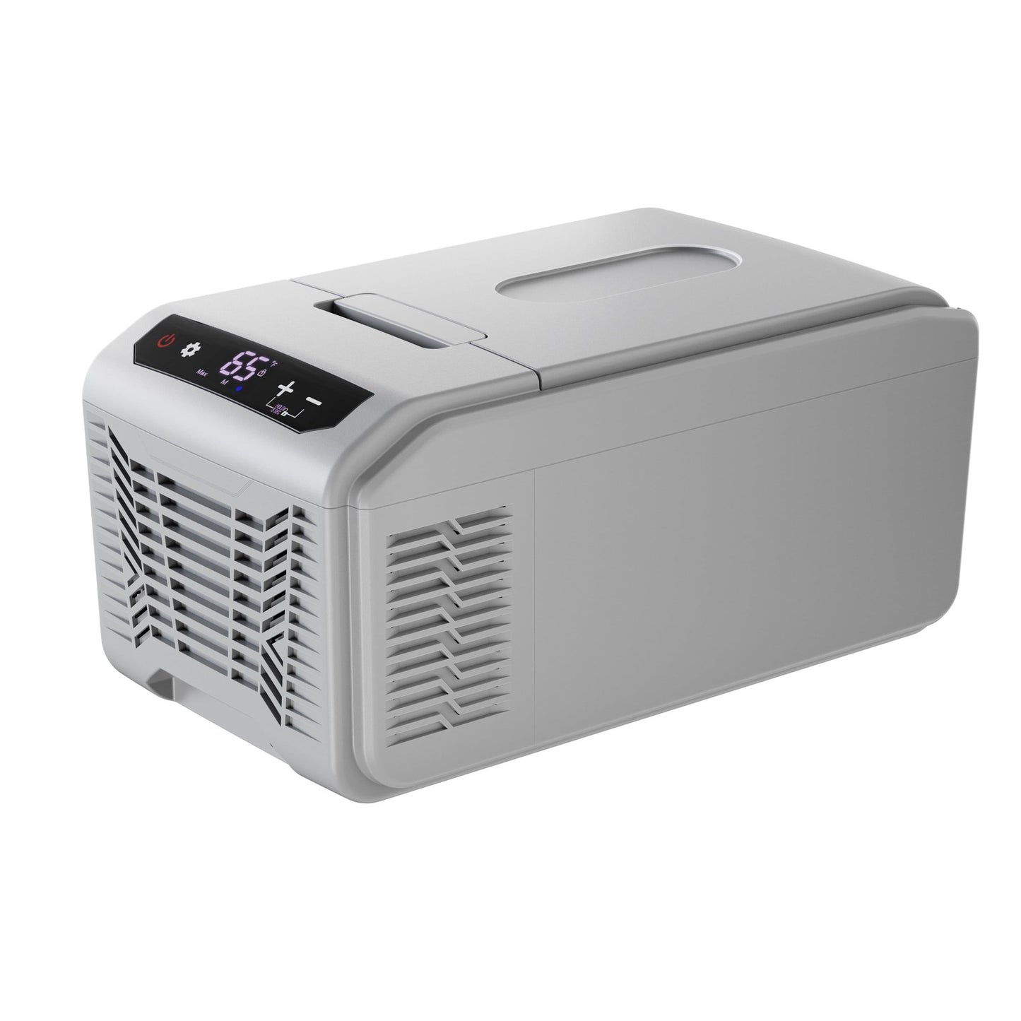 LHRIVER 16QT(15L) Portable Car Refrigerator -68°F~68°F, 12V/24V DC + 100-240V AC Smart Freezer/Cooler Car Fridge w/LCD Panel & Battery Protect for RV/Camping/Travel