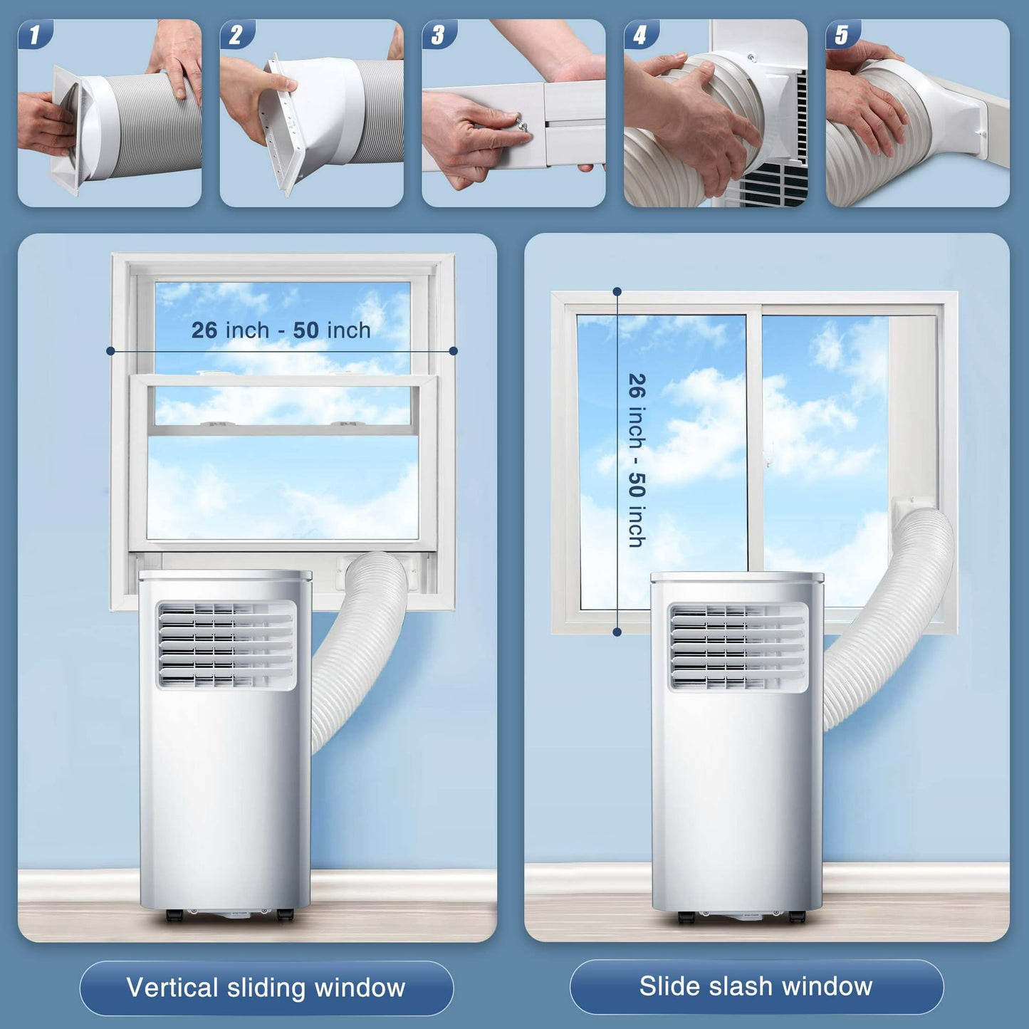 Auseo Portable Air Conditioners Fan with Remote Control,12,000 BTU Air Conditioner Portable up to 300 Sq. Ft