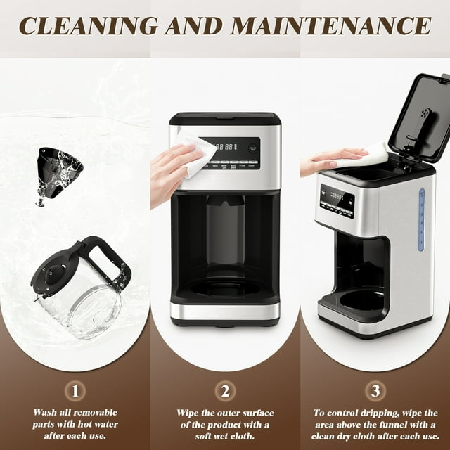 Auseo 14-Cup Drip Coffee Maker,suitable for home kitchen, coffee shop