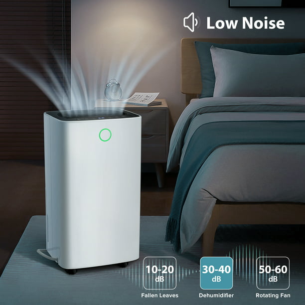Auseo 30 Pint Dehumidifiers, 2000 Sq. Ft Dehumidifier with Drain Hose, 0.53 Gallon Water Tank, 3 Operation Modes, 24H Timer, Portable Dehumidifier for Basement/Bathroom/Laundry Room