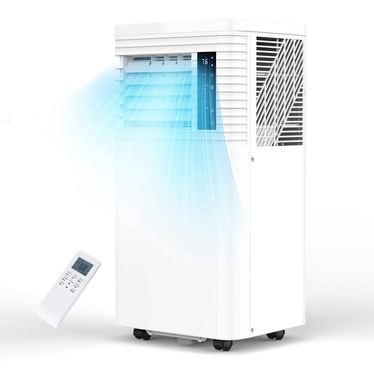 8,000 BTU Portable Air Conditioner - Cools Up to 450 Sq. Ft., 5-in-1 Portable AC Unit for Rooms with Remote Control, Sleep Mode, 24H Timer, for Bedroom, Dorm, Apartment