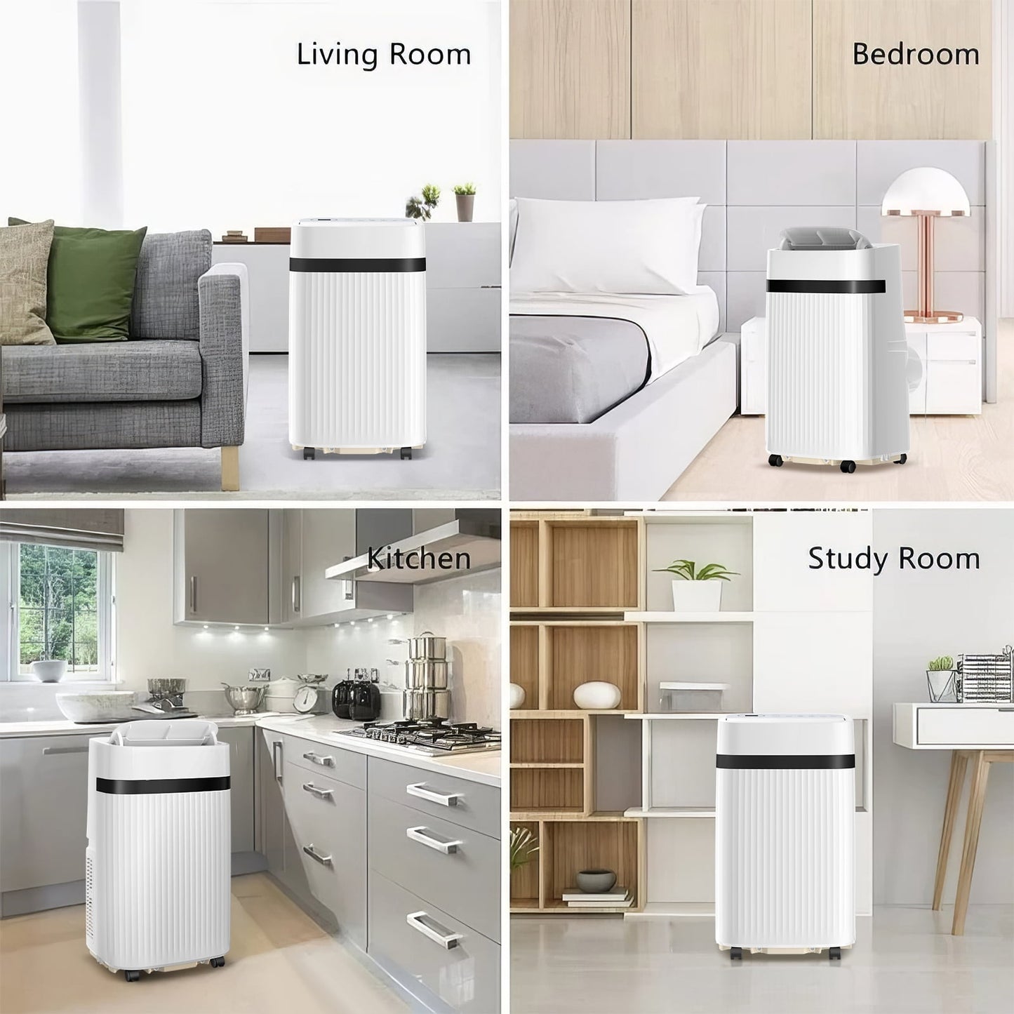 Auseo 8000 BTU(12000 BTU ASHRAE)Portable Air Conditioner/Fan/Dehumidifier 3 Modes Portable AC for Home