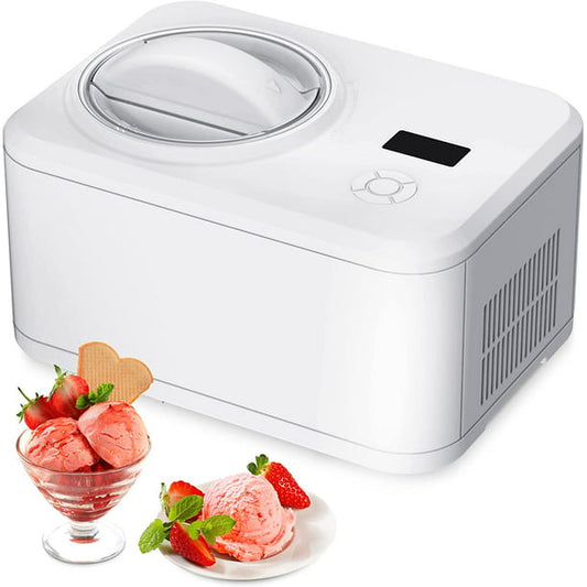 Auseo 1.5qt Ice Cream Maker with Compressor，Electric Automatic Ice Cream Machine,20lbs