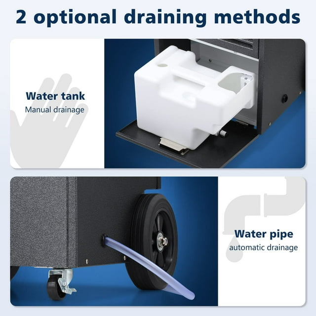 Auseo 7000 Sq.ft 110 Pint/Day Commercial Dehumidifier for Basement with Drain Hose and Pump