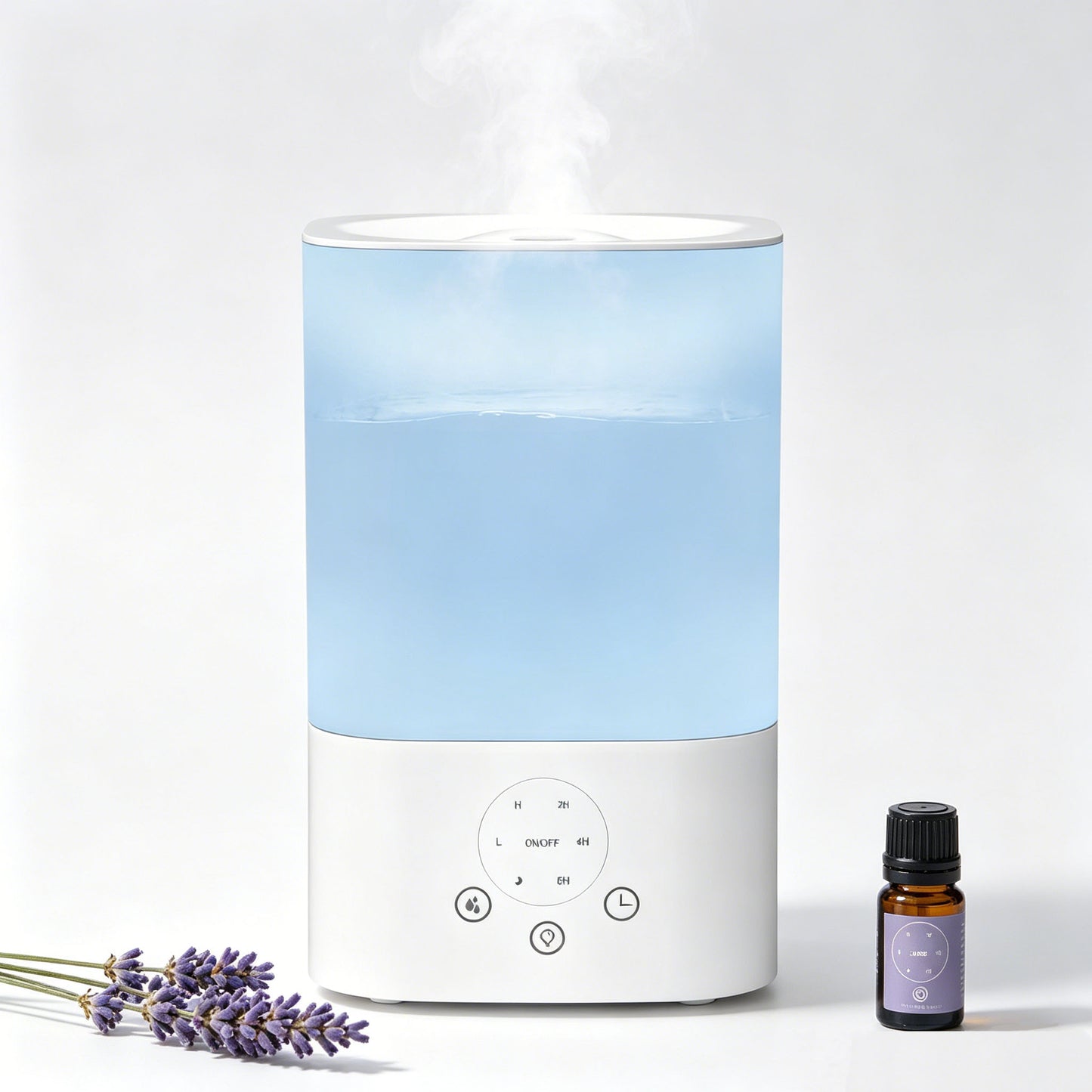 Auseo 3.2L Cool Mist Humidifier, Top Fill Humidifier for Bedroom & Baby Nursery, 360° Adjustable Nozzle & 7 Color LED Night Light, Quite & Multiple Mist Levels Humidifier, 40H Runtime, BPA Free